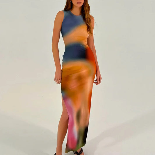 Vestido estampado colores