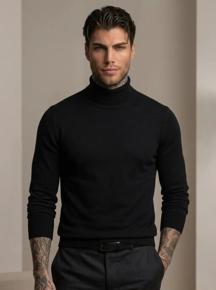 Jersey cuello cisne slim