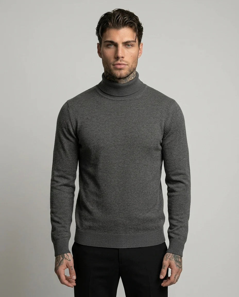 Jersey cuello cisne slim